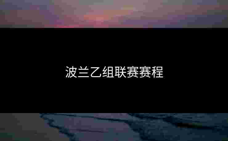 波兰乙组联赛赛程