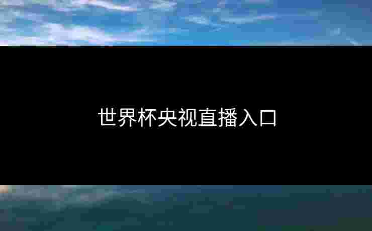 世界杯央视直播入口